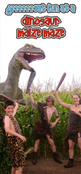 great fun at a dinosaur maize maze